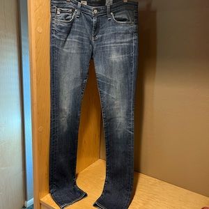 AG Aubrey, SKINNY STRAIGHT, light wash, 28R, 3 1/2” zipper, 32” inseam